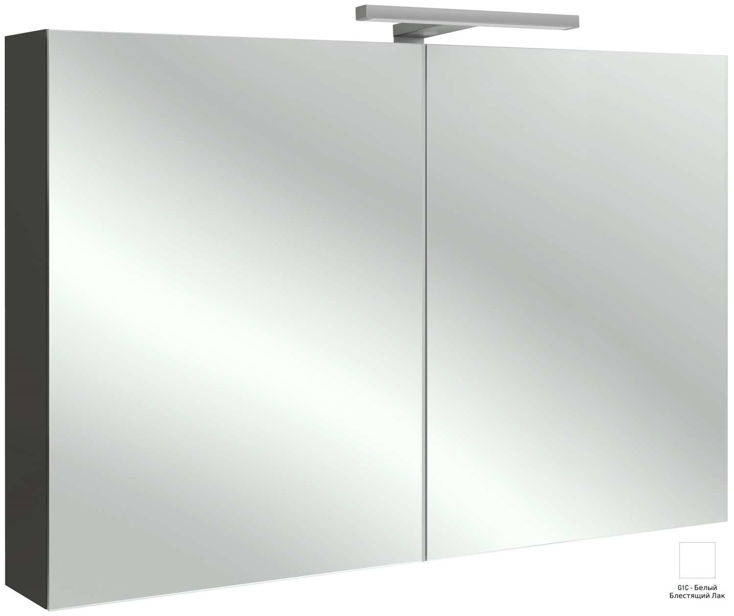 JACOB DELAFON FORMILIA EB797-G1C Зеркальный шкаф 100 см.ш 100 x г 14.3 x в 65 см. белый лак